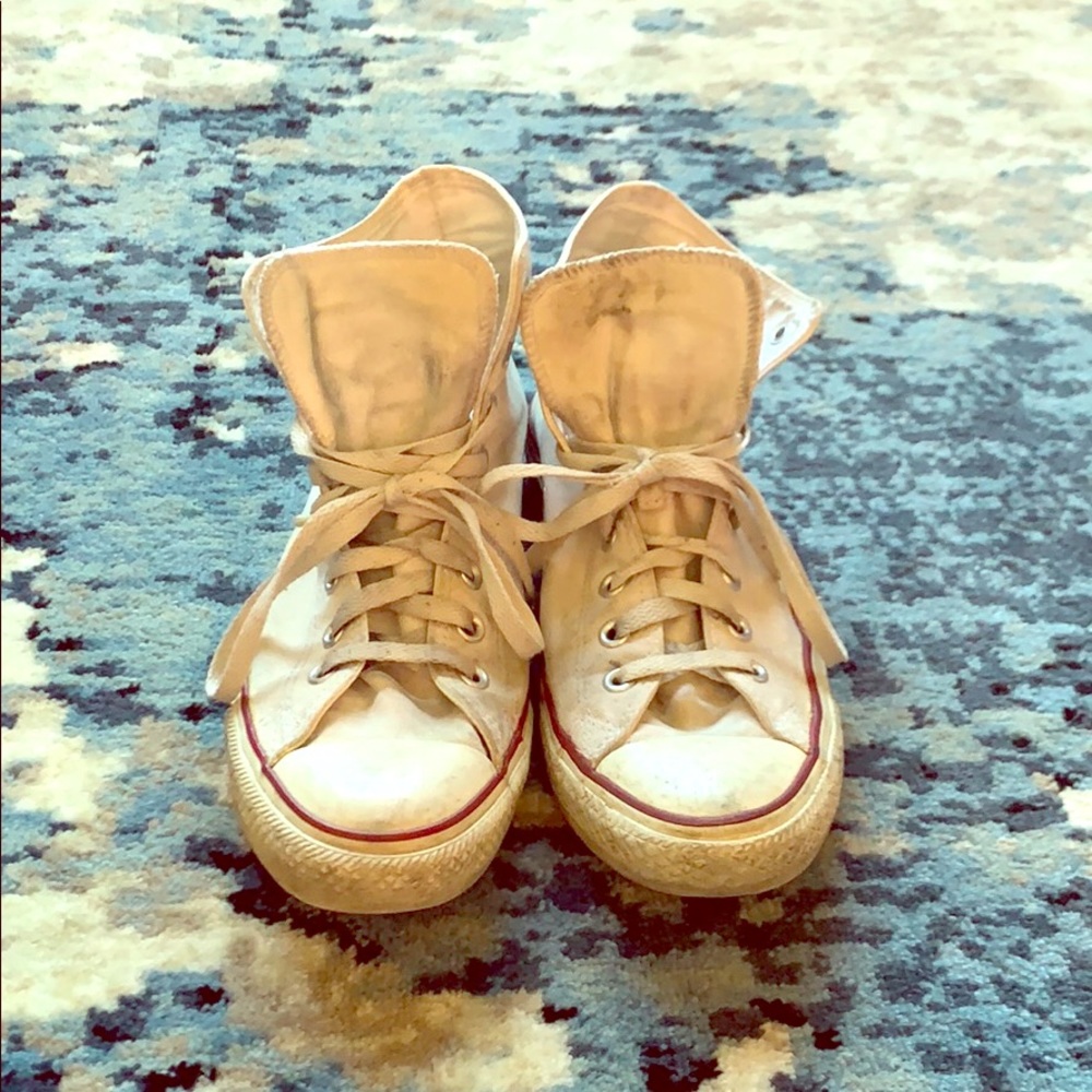 white high top converse size 10